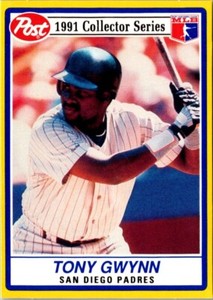 1991 Post Cereal Tony Gwynn #10 San Diego Padres