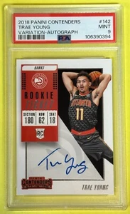 Boleto Panini Contenders Trae Young RC 2018 #142 variación autógrafo como nuevo PSA 9 - Imagen 1 de 2