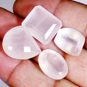 68.00 Cts. 100% Natural ROSE QUARTZ Cut MIX Cabochon ~4 Pcs Lot~ Loose Gemstone - Picture 1 of 7