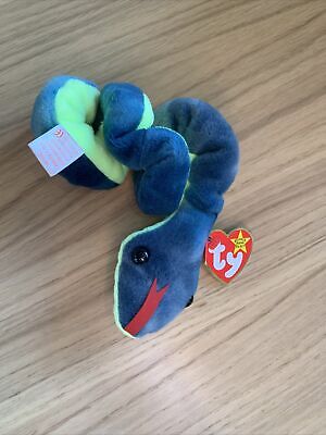 TY Beanie Baby - HISSY The Snake (3.5 Inch)(15 Inch Stretched) MWMTs Stuffed Toy • 8.99$
