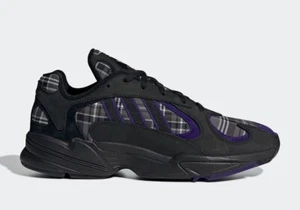 Zapatillas para correr Adidas Yung-1 a cuadros negros púrpura EF3965 para hombre 12 - Imagen 1 de 4