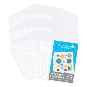 Mini Sheet Protectors, 5.5 x 8.5 Inch Page Size Opening, Clear Plastic Insert... - Picture 1 of 5