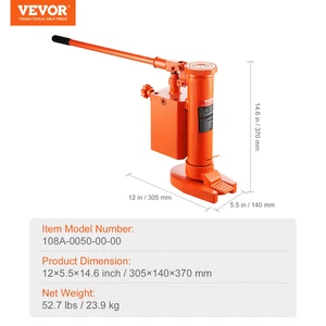 Succebuy Hydraulic Toe Jack 2.5 Ton on Toe Toe Jack Lift 5 Ton Top Lift Capacity - Picture 1 of 16