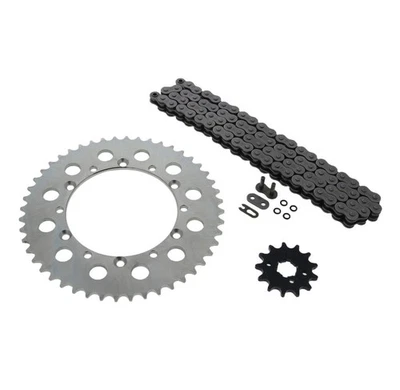 Piñón de cadena de anillo o Kawasaki 90-93, 97-98 KX250, 89-04 KX500 plata 13/48 114L Foto 1 de 4