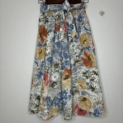 Falda Cuadrada Vintage Barclay 6 Floral Cottagecore EE. UU. 70s 80s Retro Midi Indie Foto 1 de 4