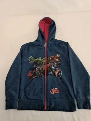 Sudadera con Capucha Disney Marvel Avengers Assemble Con Cremallera - Niños Talla 7/8-Azul Foto 1 de 4