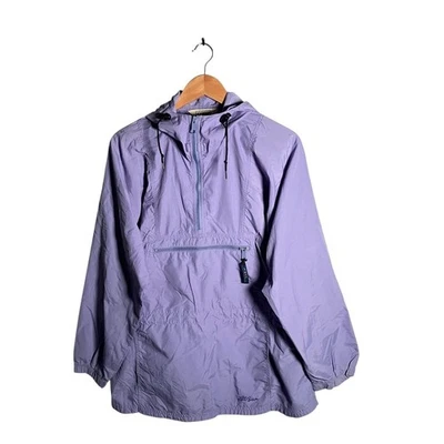 L.L. Bean Anorak Jacket Women's Size M Purple Lightweight Pullover Hooded - Image 1 of 4