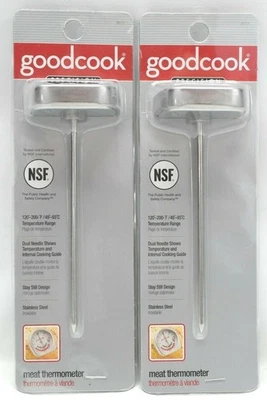 Set of 2 GoodCook Meat Thermometers - NSF Certified - 120–200°F - New Sealed - Image 1 of 4