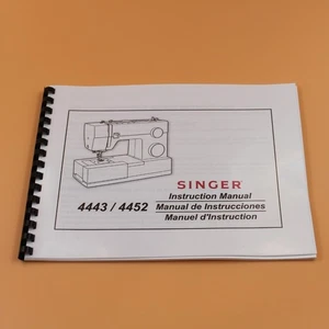 Singer 4443 4452 manuale di istruzioni proprietario 84 pagine con copertine protettive - Foto 1 di 5