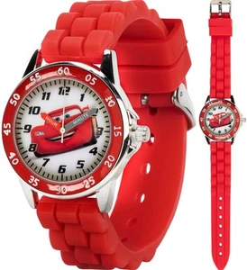 Disney Cars Kids Watch Time Teacher Adjustable Strap Safe Non Toxic Learning - Picture 1 of 11