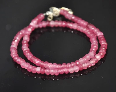 AAA Tourmaline Beads, Faceted Tourmaline Beads, Pink Tourmaline Gemstone Beads - Image 1 of 4