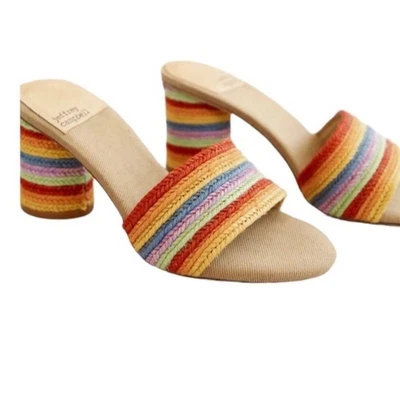 NUEVO SIN ETIQUETAS JEFFREY CAMPBELL Tacones Pinarella en Yute Colorido - Talla 9 Foto 1 de 4