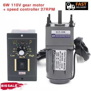 Wendewechselwechselstrommotor elektrisch variabler Drehzahlregler 27 U/min 1:50 110 V - Bild 1 von 12
