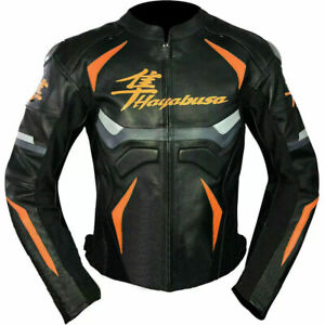 Leather Sports Men Armor Bicycle Motorcycle Jacket Suzuki Motorcycle CE Protecte
