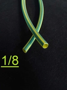 1/8 "pulgada 3.1mm VERDE y AMARILLO 2: 1 tubo termorretráctil poliolefina (1PIE) - Imagen 1 de 6