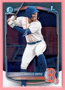 Bowman D'Angelo Ortiz Chrome Prospect 2025 #BCP-61 Red Sox 1st Bowman cantidad - Imagen 1 de 2
