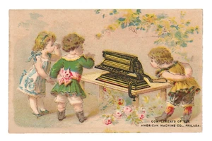 c1890 American Machine Co Trade Card Hand Fluting Ice Cream Tobacco Philadelphia - Picture 1 of 2