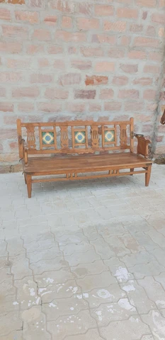 Antique Teakwood Tile Bench Home Decor Bench Garden Bench , Lobby Bench Cover