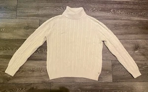 Tommy Hilfiger Cableknit Jumper, Women’s, Size XL, Fits U.K. 14-16, Cream, Y2K - Picture 1 of 9