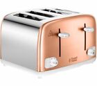 Russell Hobbs 24095 4 Slice Toaster, Copper & White - Brand New
