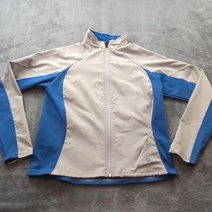 Pearl Izumi Womens Cycling Full Zip Jacket Sz L Long Sleeves Fitted Gray Blue - Picture 1 of 14