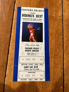 FULL UNUSED TICKETS CAESAR'S PALACE LAS VEGAS PRESENTS BOXING'S BEST 7/29/1988 - Foto 1 di 2