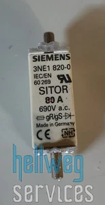 Siemens Sitor NH000 HLS inserto di sicurezza 80 A, gS, 690 V 3NE1820-0 100kA - Foto 1 di 2