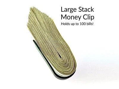 Clipe de dinheiro Big Stack | Suporta até 100 notas! - Pacote com 3 - Imagem 1 de 4