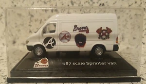 1/87 Scale Diecast Mercedes Benz Sprinter Van Custom Atlanta Braves Team Van - Picture 1 of 10
