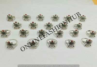 Lote al por mayor de anillos de diseño de tortuga, anillos de banda de lujo de acero inoxidable de 75 piezas Foto 1 de 4