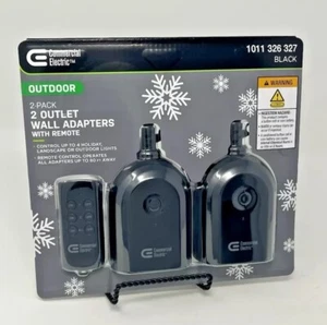 Telecomando Elettrico Commerciale Senza Fili da Interno/Esterno con 2 Prese - Confezione da 2 - Foto 1 di 2
