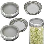 Mesh Sprouting Lids 316 Stainless Steel Wide Mouth Mason Jar Strainer Lid for...