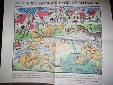 WW2 DDAY FRENCH 1 VICTORY ALLEMAGNE POSTER MILITARY EUROPE-VTG REPRO-WAR MUSEUM