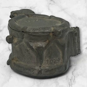 Antique Drum Pewter Chocolate Candy Ice Cream Mold #1074 3 Part - Picture 1 of 6
