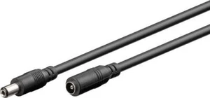 Extensión de cable de CC negro 5,5/2,5 mm conector a hembra 10 m - Imagen 1 de 1