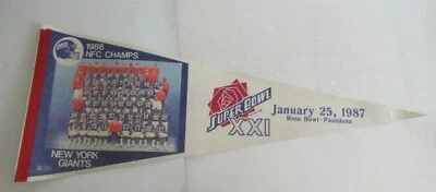 Vintage New York Giants 1987 Super Bowl Felt Pennant NFL 1986 NFC Champs photo - Image 1 of 4
