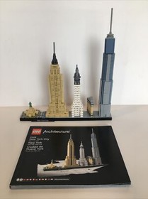 LEGO ARCHITECTURE NEW YORK CITY SKYLINE 21028 All Bricks with Manual - No Box