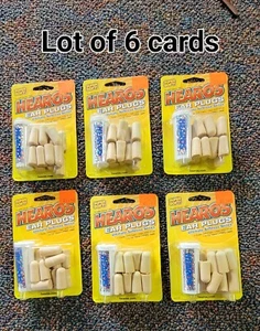 Hearos Ear Plugs, Lot of 6 Cards, 8 Pairs on each card with Case - Picture 1 of 3