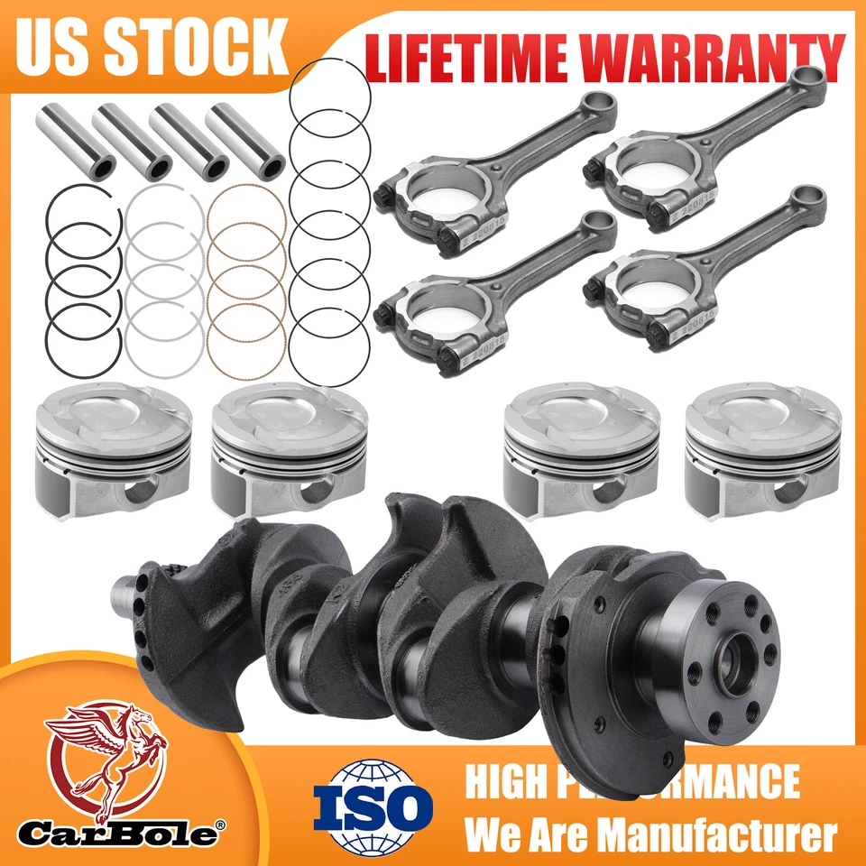 Kit de pistón y anillos de varilla de conexión del cigüeñal de 1,6 L para Hyundai Accent Kia Rio Soul Foto 1 de 4