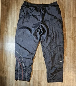  Vtg Reebok Mens Sz XL Windbreaker Pants Black - Imagen 1 de 9