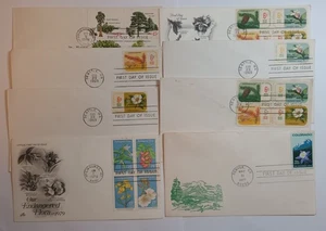 9 USA FIRST DAY COVERS FEATURING AMERICAN FLOWERS – DATED BETWEEN 1969-1979 - Picture 1 of 6
