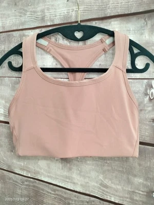 Sujetador deportivo Spalding para mujer rosa claro espalda deportiva talla pequeña cómodo  Foto 1 de 4