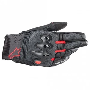 Guantes deportivos de motocicleta Alpinestars Morph de puño corto para hombre (negro/rojo brillante) - Imagen 1 de 2