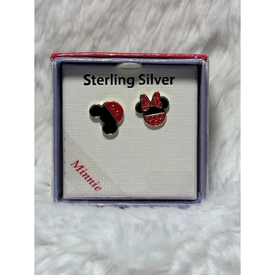 Pendientes Minnie & Mickey de plata de ley con respaldo de acero quirúrgico nuevos con etiquetas Foto 1 de 2