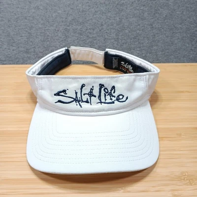 Sombrero Salt Life Visera Correa Trasera Talla Única Blanco UVAPOR Vivo Salado Bordado Para Hombres Foto 1 de 4