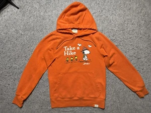 L.L.Bean x Peanuts Hoodie Mens XS Orange Snoopy Take a Hike Graphic Sweatshirt - Picture 1 of 14