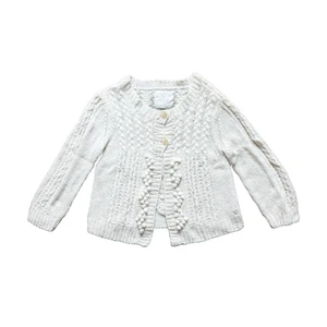 American Eagle Cable Knit Sweater Chunky Cream Fisherman Cottagecore Coquette - Picture 1 of 10