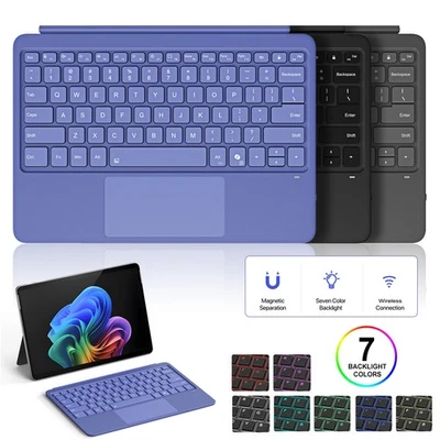 Teclado con panel táctil para Microsoft Surface Pro 12" 2025, retroiluminado LED de 7 colores Foto 1 de 4