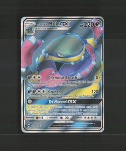 Alolan Muk GX 138/147 Burning Shadows Full Art Ultra Rare Holo Pokemon Card LP - Picture 1 of 10