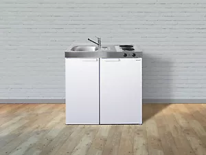 Miniküche Singleküche Kleinküche MK 90 mit Kühlschrank 90cm breit - Bild 1 von 9